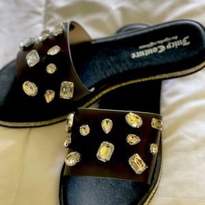Size 8 Juicy Couture slip on shoes with all the bling.  So Cute.  Ex condition!